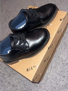 Mix No. 6 Little Boys Black Lace-Up Dress Shoes